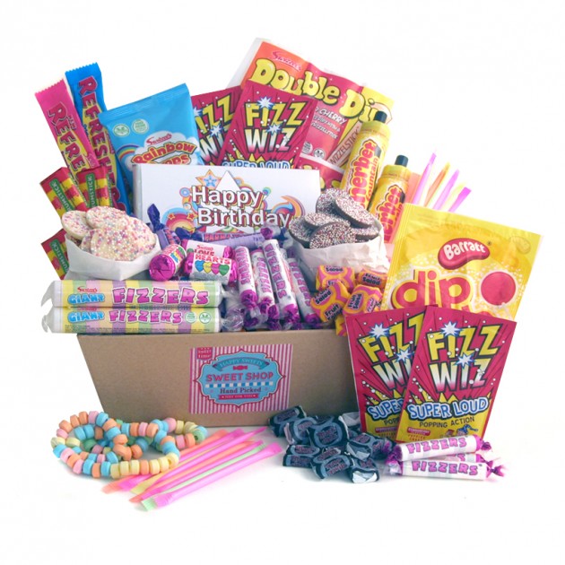 Hampers and Gifts to the UK - Send the Retro Sweets Hamper Classic - Birthday Edition