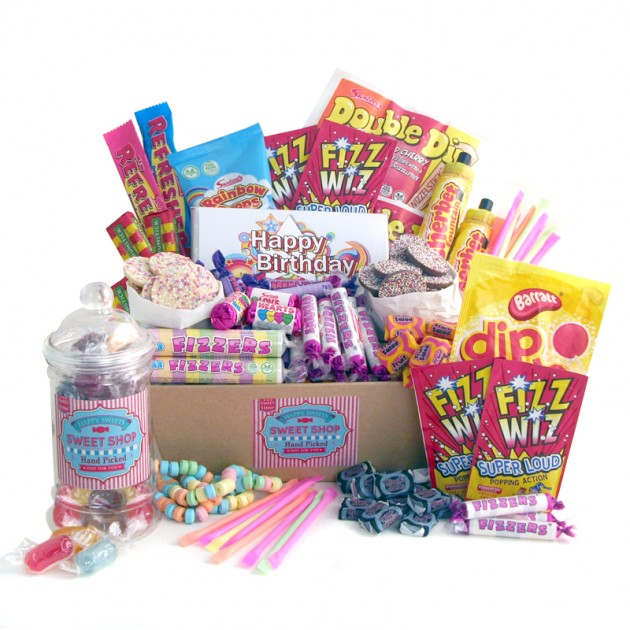 Hampers and Gifts to the UK - Send the Birthday Nostalgic Sweet Shop Hamper