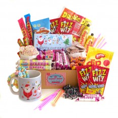 Hampers and Gifts to the UK - Send the Bumper Christmas Sweets Hamper with Mug and Chocolate Bar