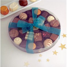 Hampers and Gifts to the UK - Send the Chocolate Assortment - Large Round Gift Box 