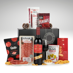 Hampers and Gifts to the UK - Send the Red Wine & Savoury Hamper