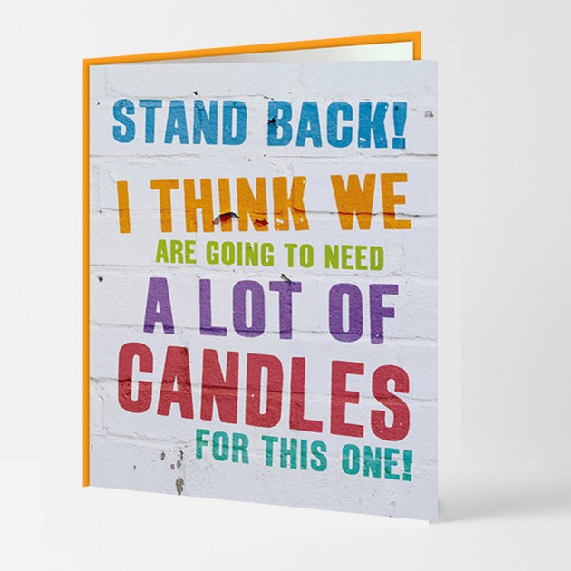 Hampers and Gifts to the UK - Send the A Lot of Candles Birthday Card