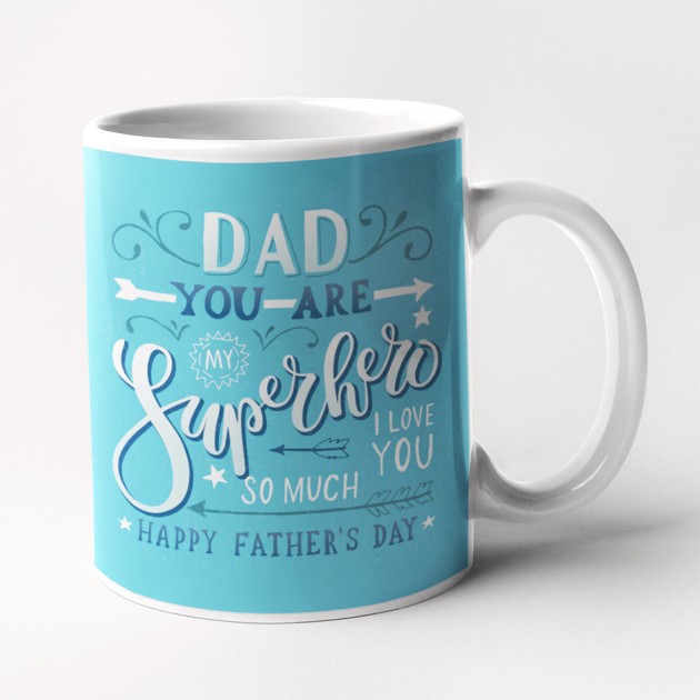 Hampers and Gifts to the UK - Send the Personalised Dad You Are My Superhero Mug