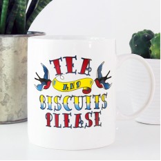 Hampers and Gifts to the UK - Send the Tea and Biscuits Please Gift Mug