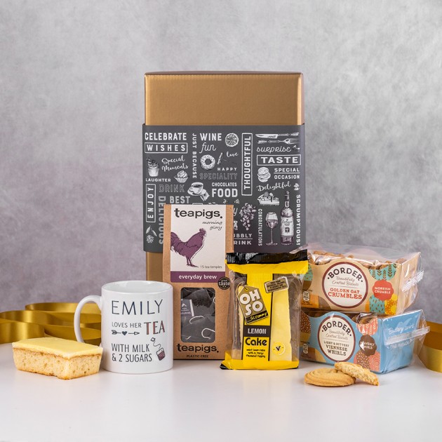 Hampers and Gifts to the UK - Send the Personalised Tea and Cookies Gift Box