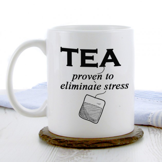 Hampers and Gifts to the UK - Send the Tea Eliminates Stress Gift Mug