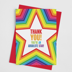 Hampers and Gifts to the UK - Send the Thank You Absolute Star Card