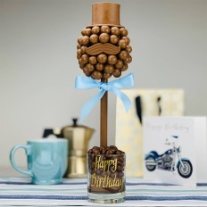 Hampers and Gifts to the UK - Send the Malteser Chocolate Hat and Moustache Tree