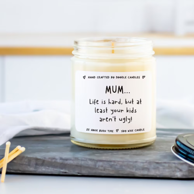Hampers and Gifts to the UK - Send the Mum's Life Is Hard Candle