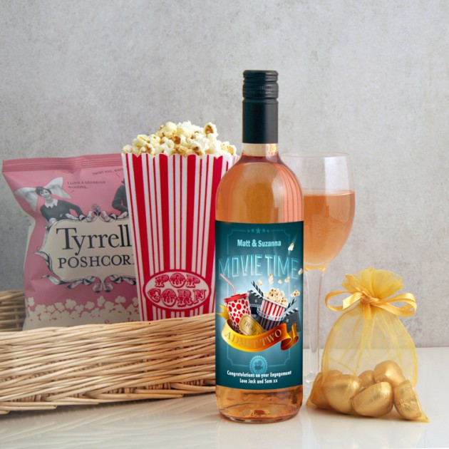 Hampers and Gifts to the UK - Send the Personalised Movie Time Hamper for Two 