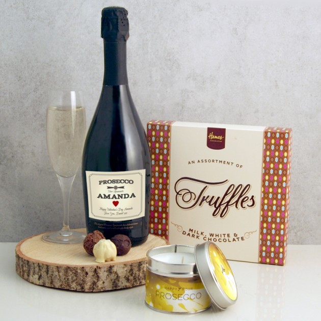 Hampers and Gifts to the UK - Send the Romantic Prosecco and Truffles