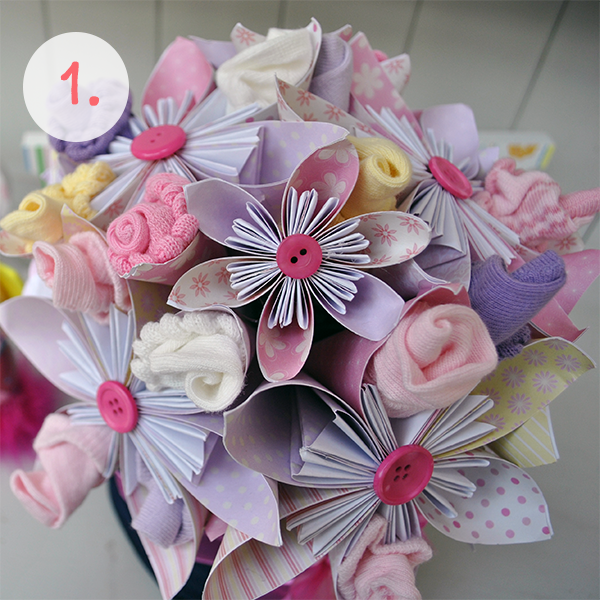 Baby Bouquet Idea for a Baby Shower