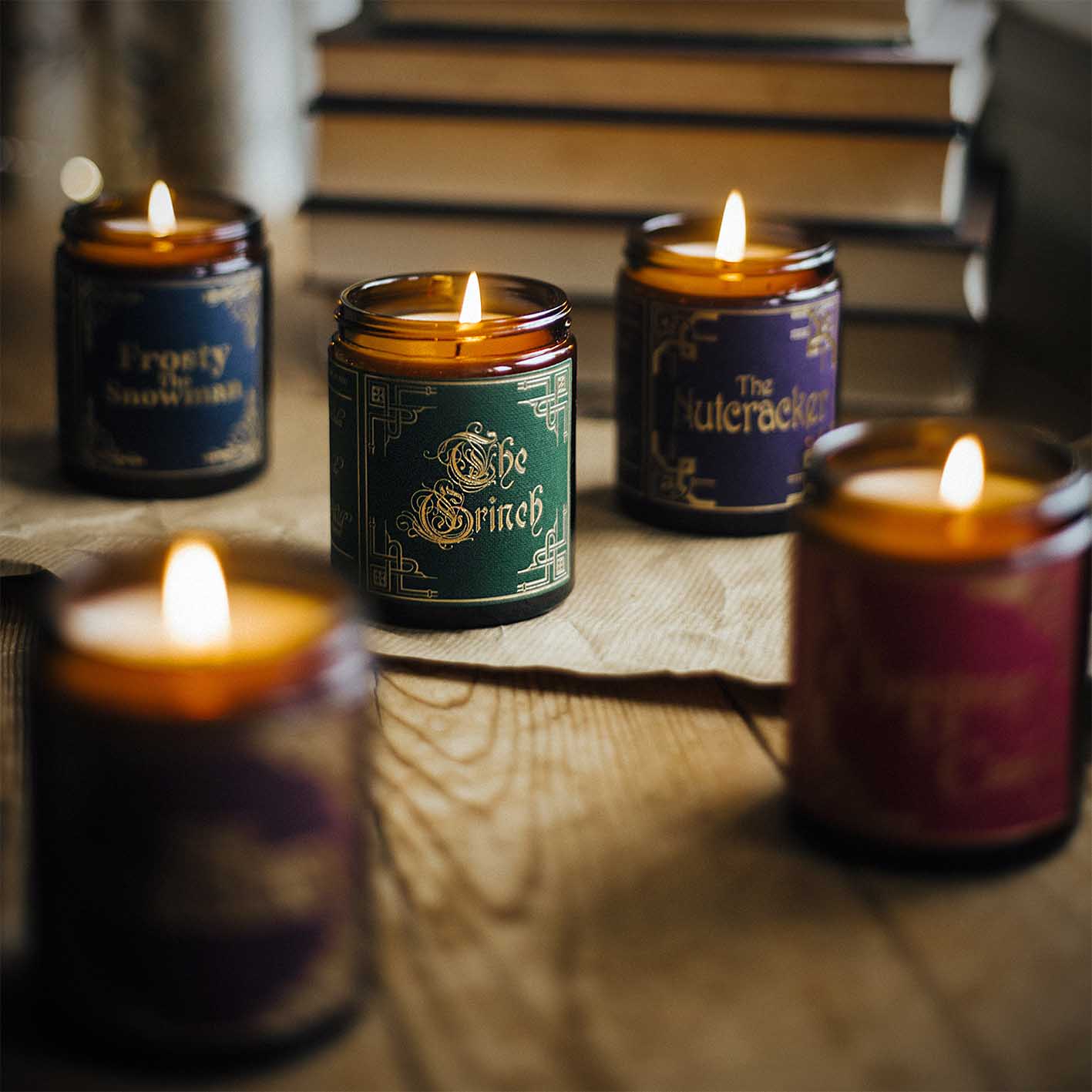 Christmas Candles Gift Set for Book Lovers