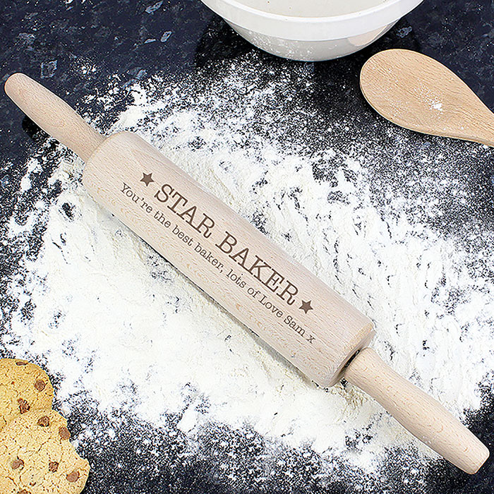 Star Baker Personalised Rolling Pin